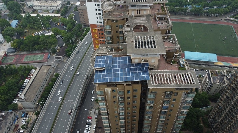 [小区高层阳光棚]武汉小区高层阳光棚屋顶23KW项目